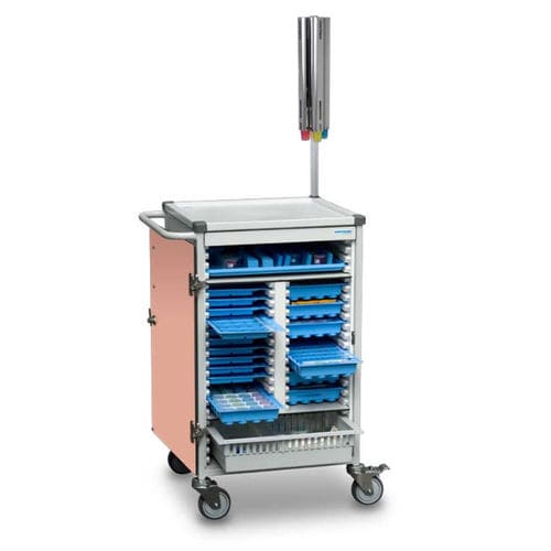 Carrello per farmaci - B10.001 - Wiegand AG - di distribuzione di farmaci / di stoccaggio / con sportello battente
