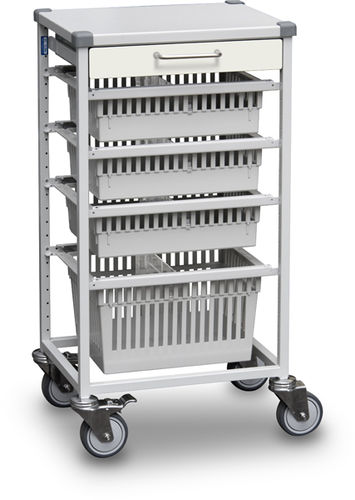 Carrello portastrumenti - B10.049 - Wiegand AG - per cartelle mediche / di trasporto / per trattamenti