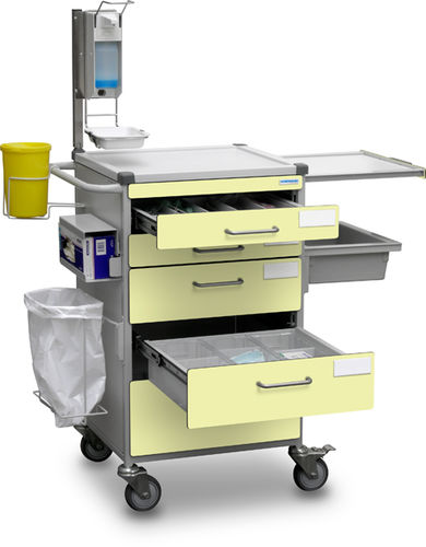 Carrello per medicazione - B10.016 - Wiegand AG - multifunzione / con cestello per rifiuti / con cassetti