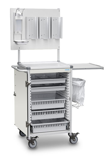 Carrello per medicazione - B11.007 - Wiegand AG - multifunzione / con supporto per sacco dei rifiuti / con sportello battente