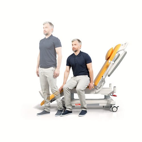 Poltrona elettrica per trattamenti clinici - pura - wissner-bosserhoff  - a 3 sezioni / con rotelle / ad altezza regolabile