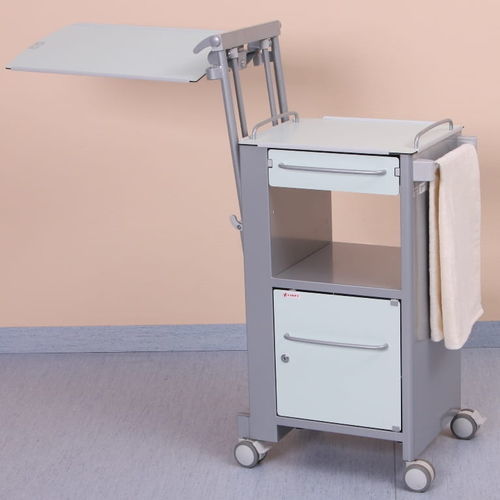 Comodino con rotelle - eleganza classic - wissner-bosserhoff  - con tavolino servitore integrato / con armadietto