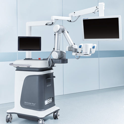 Microscopio operatorio neurochirurgico - Aesculap Aeos® - Aesculap® - con rotelle