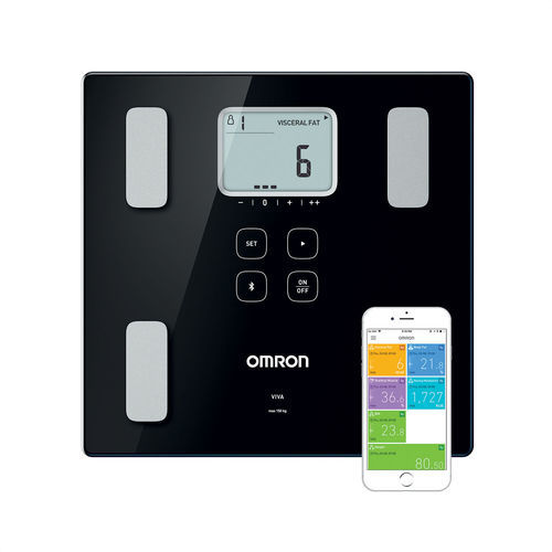 Analizzatore di composizione corporea per bioimpedenziometria - VIVA - Omron Healthcare Europe - con piattaforma / portatile / con display digitale