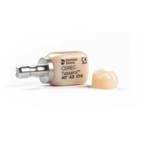Materiale odontoiatrico in ceramica di vetro - CEREC Tessera - Dentsply Sirona - in disilicato di litio / per ricostruzione dentale