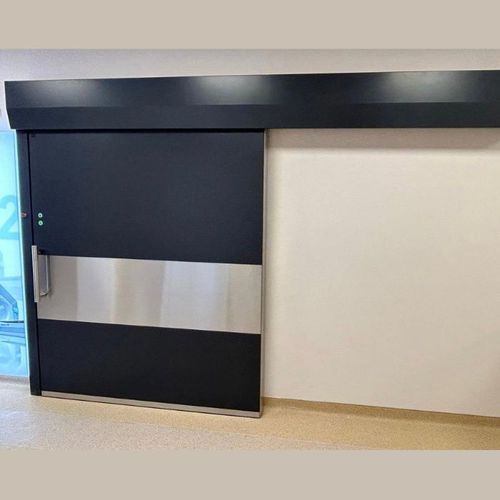 Porta di radioprotezione - Raybloc - per l'industria farmaceutica / scorrevole