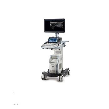 Ecografo su piattaforma - LOGIQ S8 XDclear 2.0+ - GE Healthcare - per ecografia multidisciplinare / in bianco e nero / con doppler a colori
