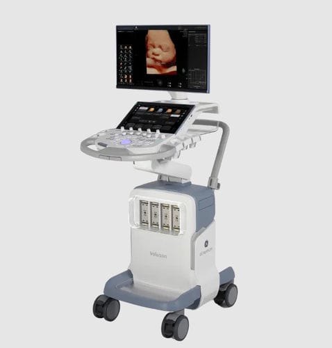 Ecografo su piattaforma - Voluson™ Signature 20 - GE Healthcare - per ecografia ginecologica ed ostetrica / in bianco e nero / con doppler a colori
