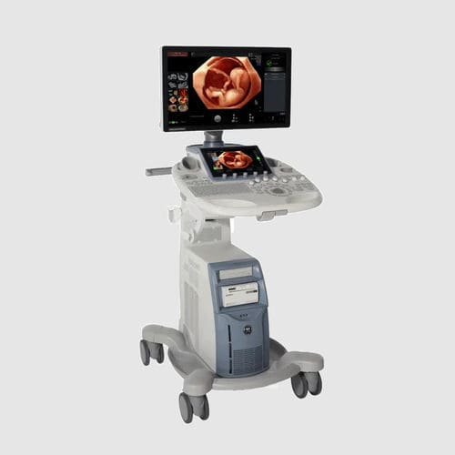 Ecografo su piattaforma compatto - Voluson™ S8 Touch - GE Healthcare - per ecografia ginecologica ed ostetrica / in bianco e nero / con doppler a colori