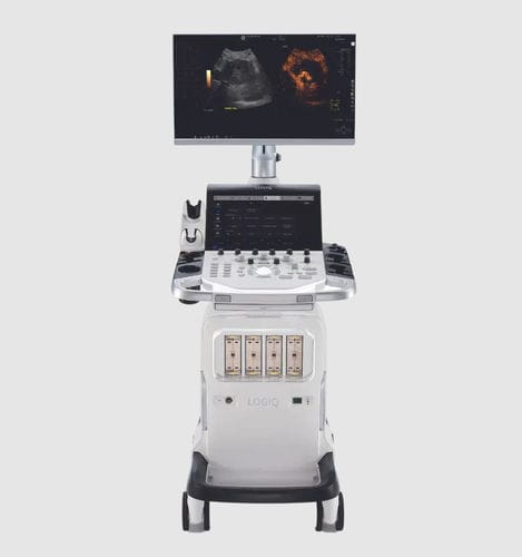 Ecografo su piattaforma - LOGIQ Totus™ - GE Healthcare - per ecografia multidisciplinare / per ecografia ginecologica ed ostetrica / per ecografia addomino-pelvica