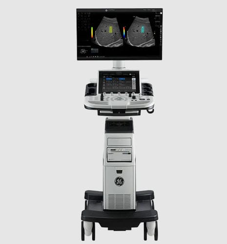 Ecografo su piattaforma compatto - LOGIQ™ P9 XDclear™ - GE Healthcare - per ecografia multidisciplinare / per ecografia ginecologica ed ostetrica / per ecografia addomino-pelvica