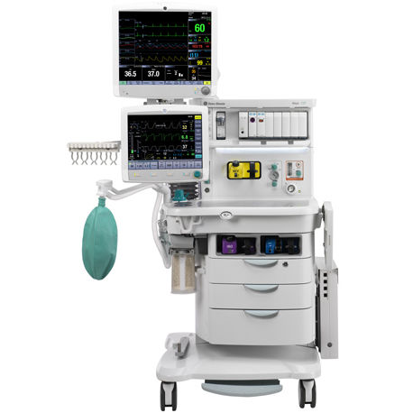 Sistema per anestesia su carrello - Aisys CS² - GE Healthcare - con monitoraggio respiratorio / con miscelatore di gas elettronico