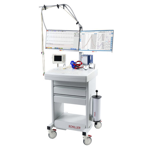 Stazione per prova da sforzo cardiorespiratorio - CARDIOVIT CS-200 Excellence ErgoSpiro - SCHILLER - con tappeto scorrevole / con cyclette