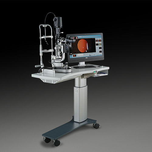 Tavolo oftalmico elettrico - HSM 600 - Haag-Streit Diagnostics - con rotelle / ad altezza regolabile