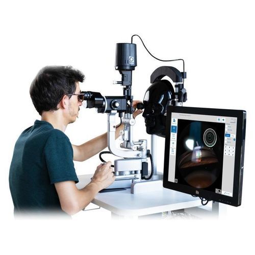 Lampada a fessura digitale - Eyesi Slit - Haag-Streit Diagnostics - da tavolo