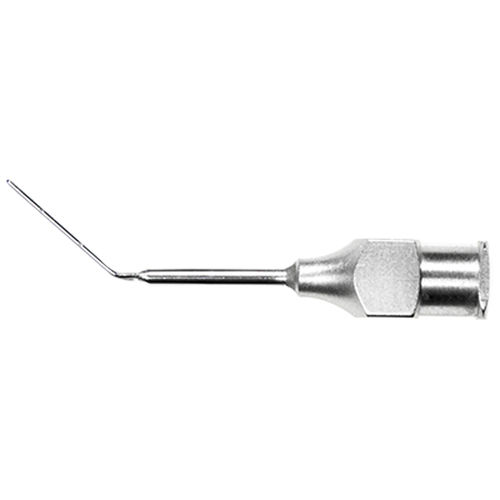 Cannula di irrigazione - 19018  - Moria Surgical - per iniezione intravitreale / curva