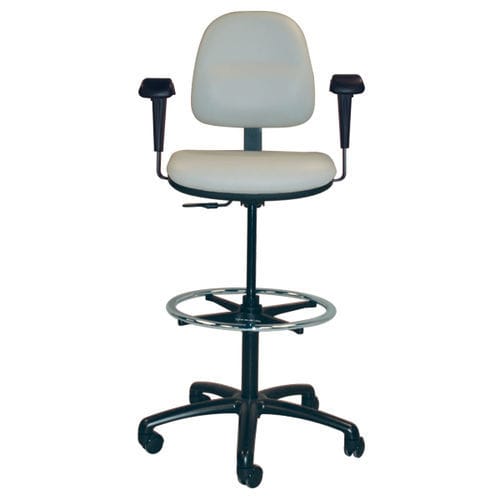 Sgabello per ambulatorio - T-583 - Pedigo - ad altezza regolabile / pneumatico / con braccioli