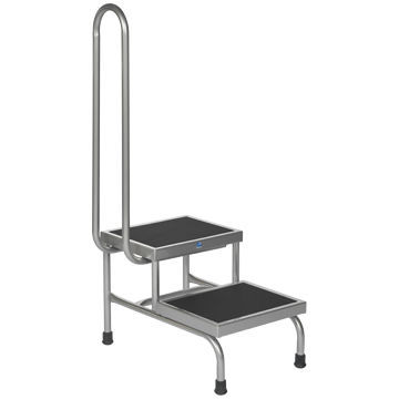 Predellino 2 gradini - P-18-A - Pedigo - con corrimano