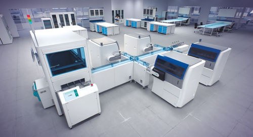 Sistema di automazione di laboratorio per analizzatore da laboratorio - STA WORKCELL MAX - Stago - robotizzata / random access / ad alto rendimento
