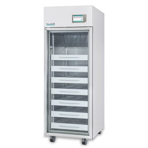 Frigorifero per banca del sangue - EMOTECA 700 TOUCH - Fiocchetti Scientific - ad armadio / 1 porta / con porta in vetro