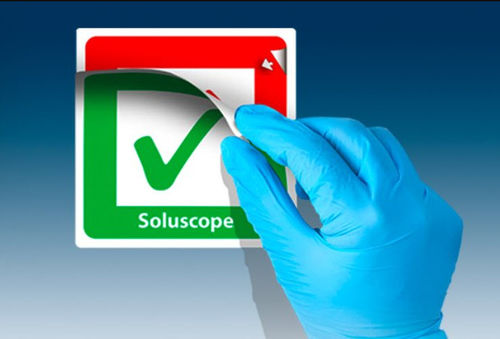 Etichettatrice per container - EasyTag - Soluscope - manuale / di etichette adesive