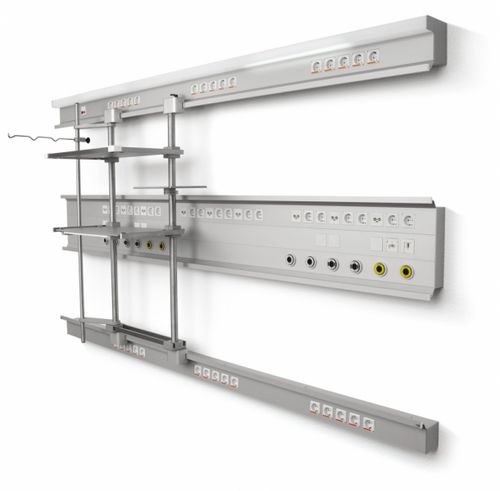 Trave testaletto a muro - Q 100 intensive - SCHYNS - orizzontale / modulare / per reparto di terapia intensiva