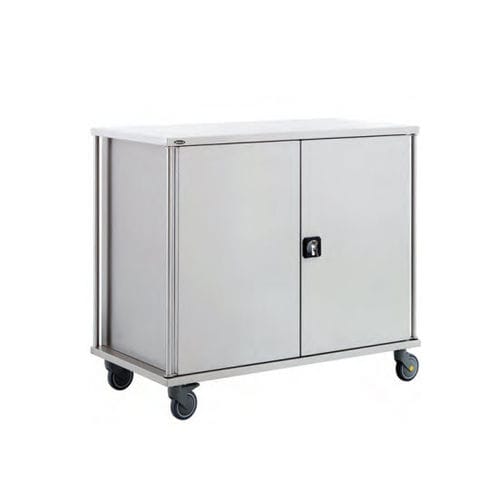 Carrello portabiancheria per sacchi puliti - 40655 - Üzümcü Medical Devices - ospedaliero / a doppia porta / 1 ripiano