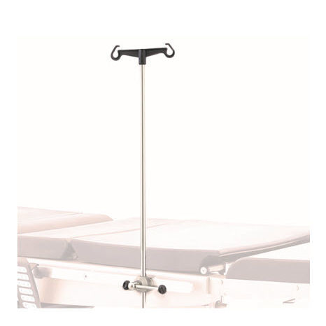 Asta portaflebo su guida di scorrimento - OM-110 - Üzümcü Medical Devices - 2 ganci / per tavolo operatorio / ad altezza regolabile