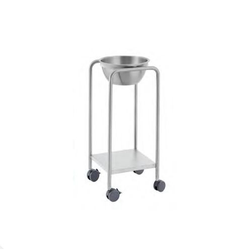 Porta-catino con rotelle - 40555 - Üzümcü Medical Devices - in acciaio inossidabile