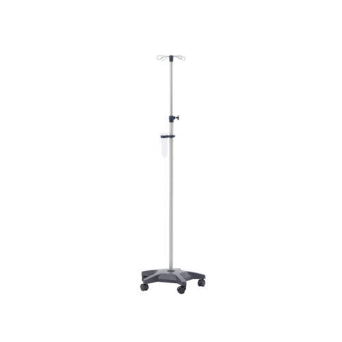 Asta portaflebo con rotelle - 10310 - Üzümcü Medical Devices - 4 ganci / in acciaio inossidabile