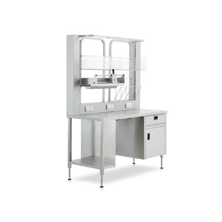 Tavolo di confezionamento di strumenti medici e chirurgici - 55.1378 - Üzümcü Medical Devices - rettangolare / in acciaio inossidabile / con cassetti