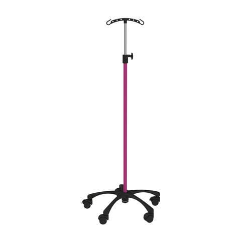 Asta portaflebo con rotelle - 317.32 - VILLARD MÉDICAL - 4 ganci / 2 ganci / in acciaio inossidabile