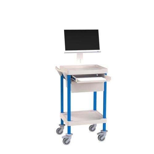 Carrello informatico per pannello PC - Eolis® COMPACT - VILLARD MÉDICAL - point of care / con cassetti / ad altezza regolabile