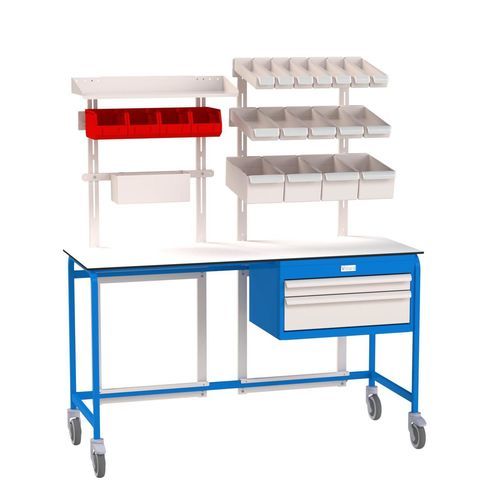Tavolo di procedura modulare - Eolis® - VILLARD MÉDICAL - con cassetti / con rotelle / con arco portaccessori