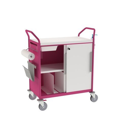 Carrello medico - 408.36 - VILLARD MÉDICAL - per cambio / in acciaio inossidabile / in alluminio