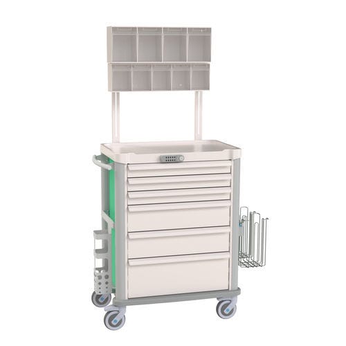 Carrello per anestesia - Eolis® - VILLARD MÉDICAL - di trasporto / portarifiuti / di stoccaggio