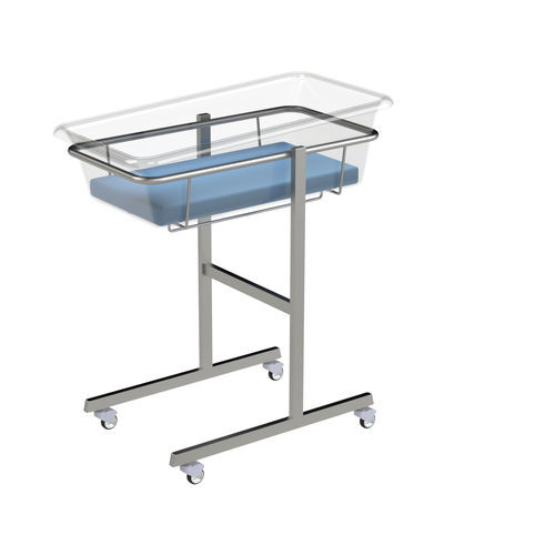Culla pediatrica con rotelle - 505.70 - VILLARD MÉDICAL - in acciaio inossidabile / in altuglas / trasparente