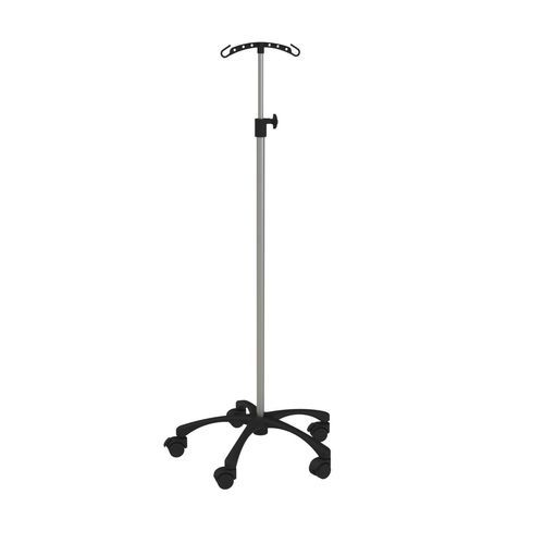 Asta portaflebo con rotelle - 317.12 - VILLARD MÉDICAL - 2 ganci / 4 ganci / ad altezza regolabile