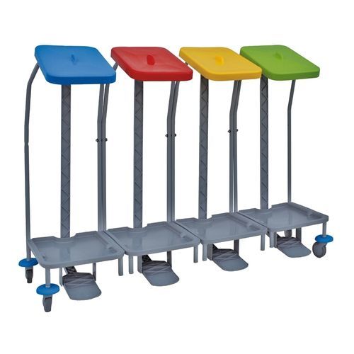 Carrello portabiancheria per sacchi sporchi - LINEN 24 - IPC - ospedaliero / da trasporto / 4 sacchi