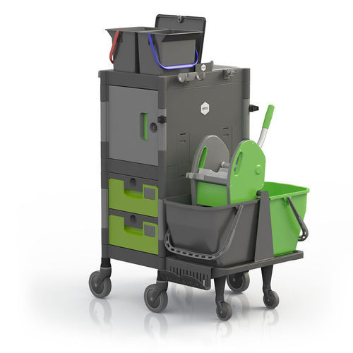 Carrello medico - BRIX COMPACT - IPC - di pulizia / con cassetti / con secchio