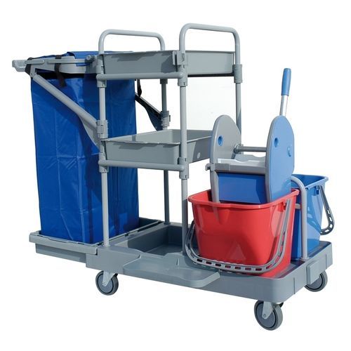 Carrello medico - STARACE 102 - IPC - di pulizia / 2 vassoi / con secchio