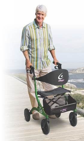 Deambulatore rollator a 4 ruote - Airgo® eXcursion - AMG Medical - con sedile / con cestello / ad altezza regolabile
