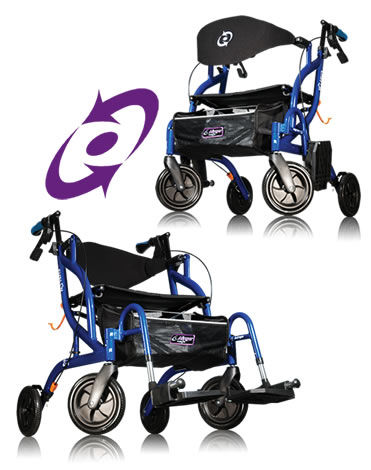 Sedia portantina da interno - Airgo® Fusion - AMG Medical - per esterni / con schienale regolabile