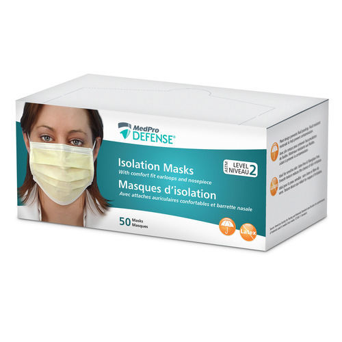 Maschera di isolamento senza lattice - MedPro Defense® - AMG Medical  - a tre strati