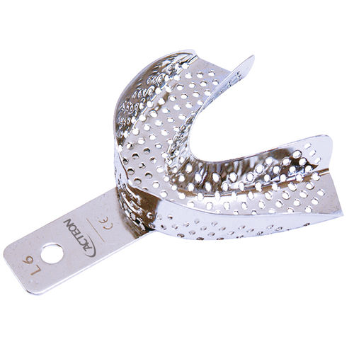 Cucchiaio d'impronta dentale inferiore - N°1 - LOWER PART - 55X47MM - ACTEON GROUP - perforato