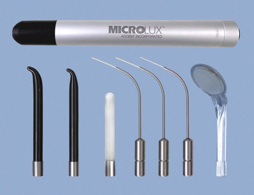 Specchietto odontoiatrico - Microlux  - AdDent, Inc.   - portatile / autoclavabile / con illuminazione
