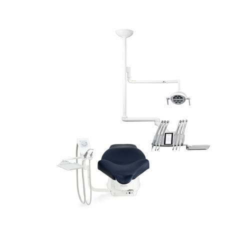 Riunito odontoiatrico con poltrona elettrica - PE9 - Airel-Quetin - ambidestro / con portastrumenti / con illuminazione