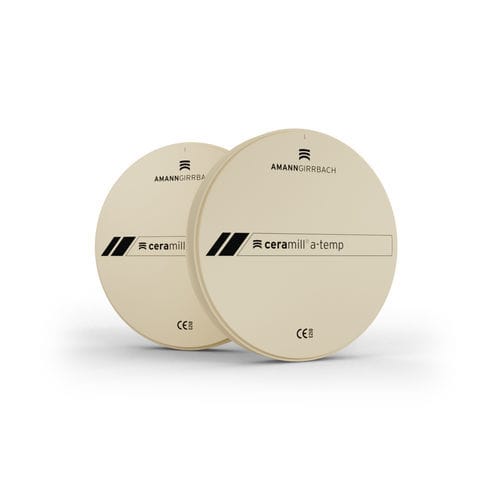 Materiale odontoiatrico in PMMA - Ceramill A-Temp - Amann Girrbach - per ponti dentali / per corone dentali / per ricostruzione dentale