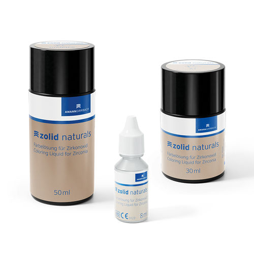 Materiale odontoiatrico in resina - Zolid Naturals - Amann Girrbach - per colorazione dentale / liquido / multicolore