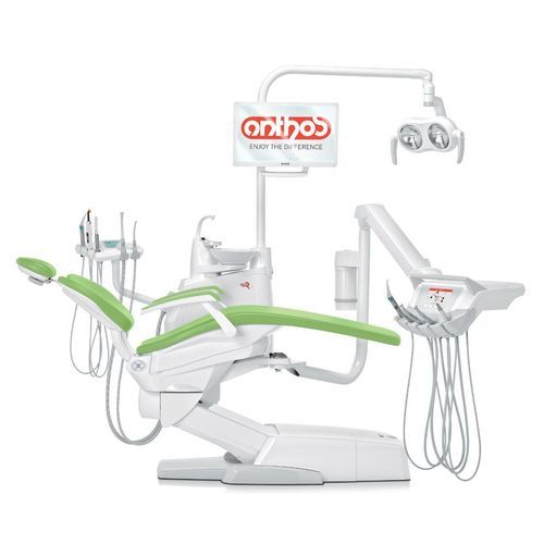 Riunito odontoiatrico con poltrona elettrica - R7  - Anthos   - ambidestro / mobile / con monitor